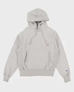 00s Champion Reverse Weave Grey Hoodie - S