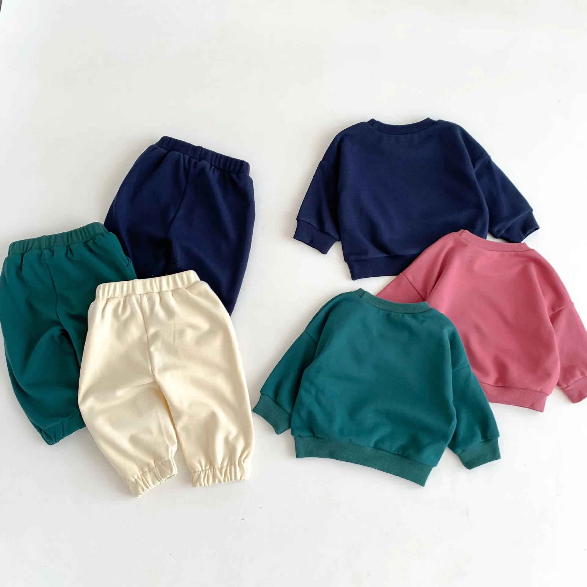 2 Pieces Set Baby Kid Girls Boys Sports Letters Hoodies Sweatshirts And Solid Color Pants Wholesale 23101909