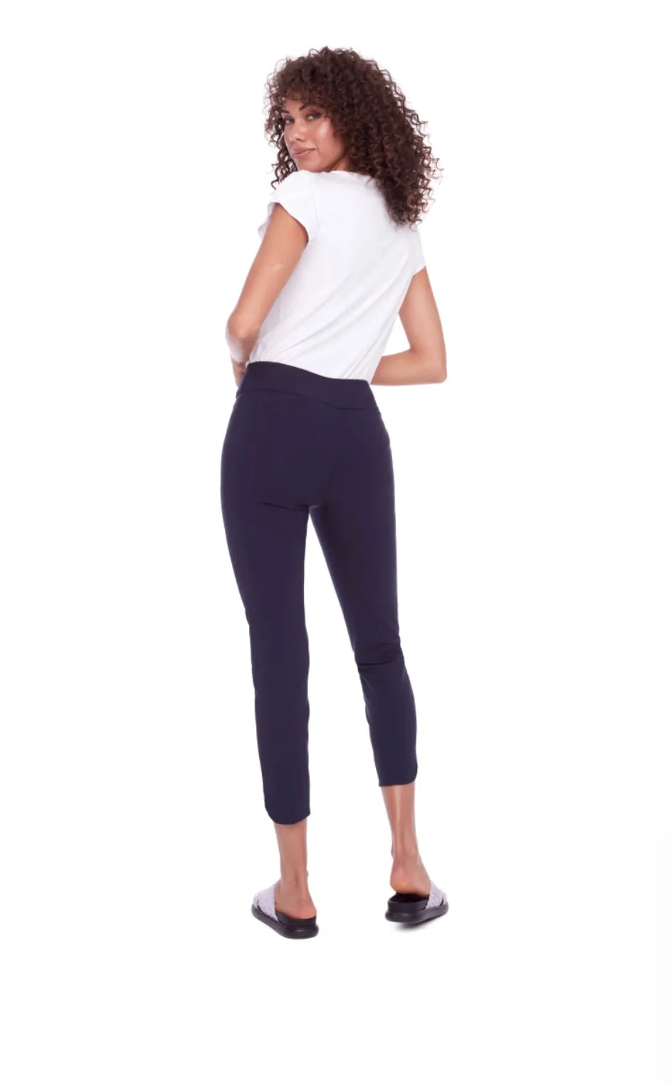 65027A Navy Slim Ankle Pant