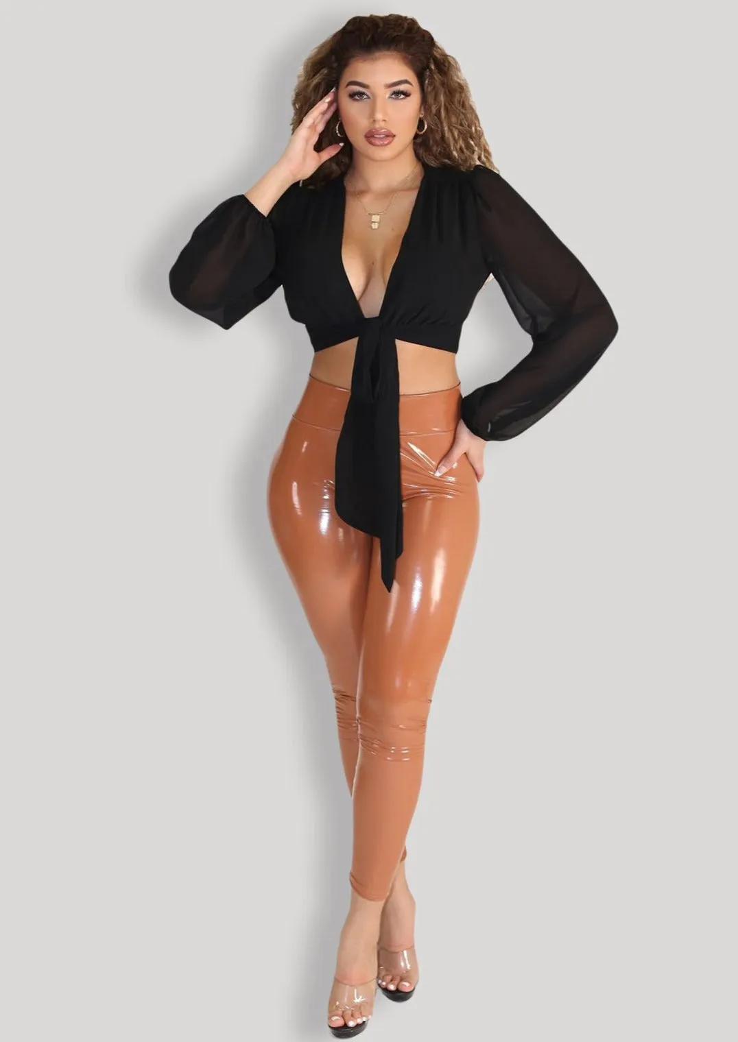 Alexa Latex High Waist Leggings