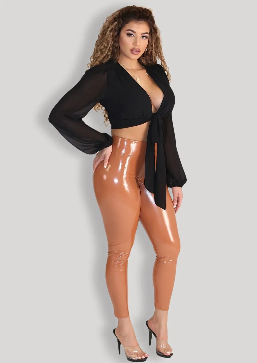 Alexa Latex High Waist Leggings