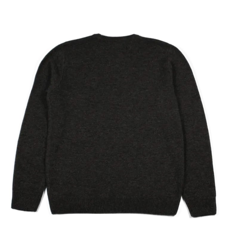 Allen Sweater 80/20% Lambswool Black Heather