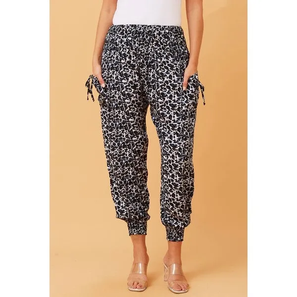 ANIMAL PRINT HAREM PANTS