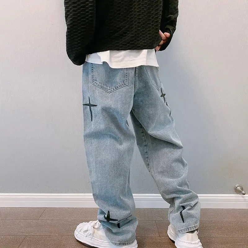 Baggy Wide Leg Cargo Jeans