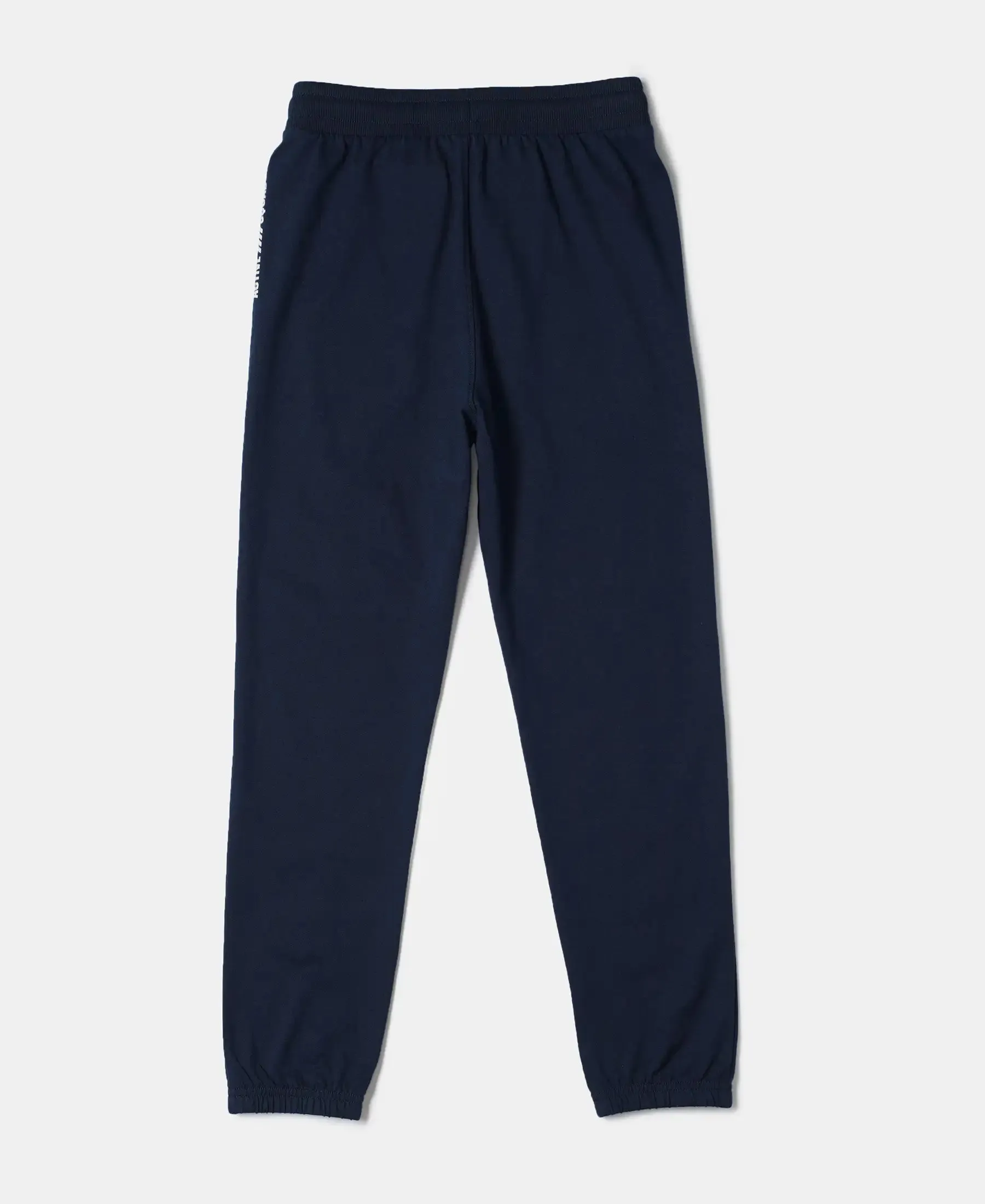 Boy's Super Combed Cotton Rich Graphic Printed Joggers with Elasticated Hem - Navy