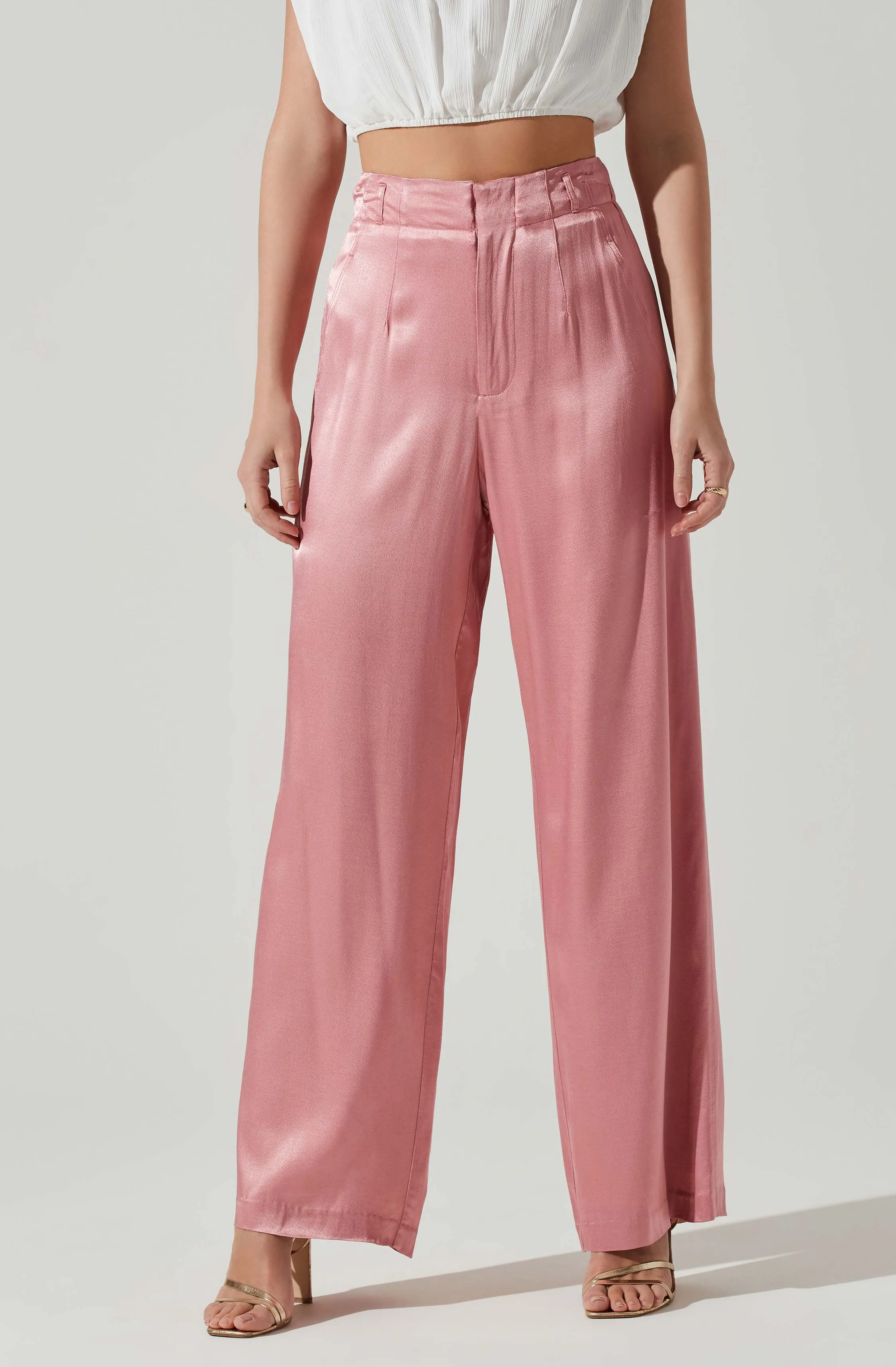 Brigitta Satin Wide Leg Pants