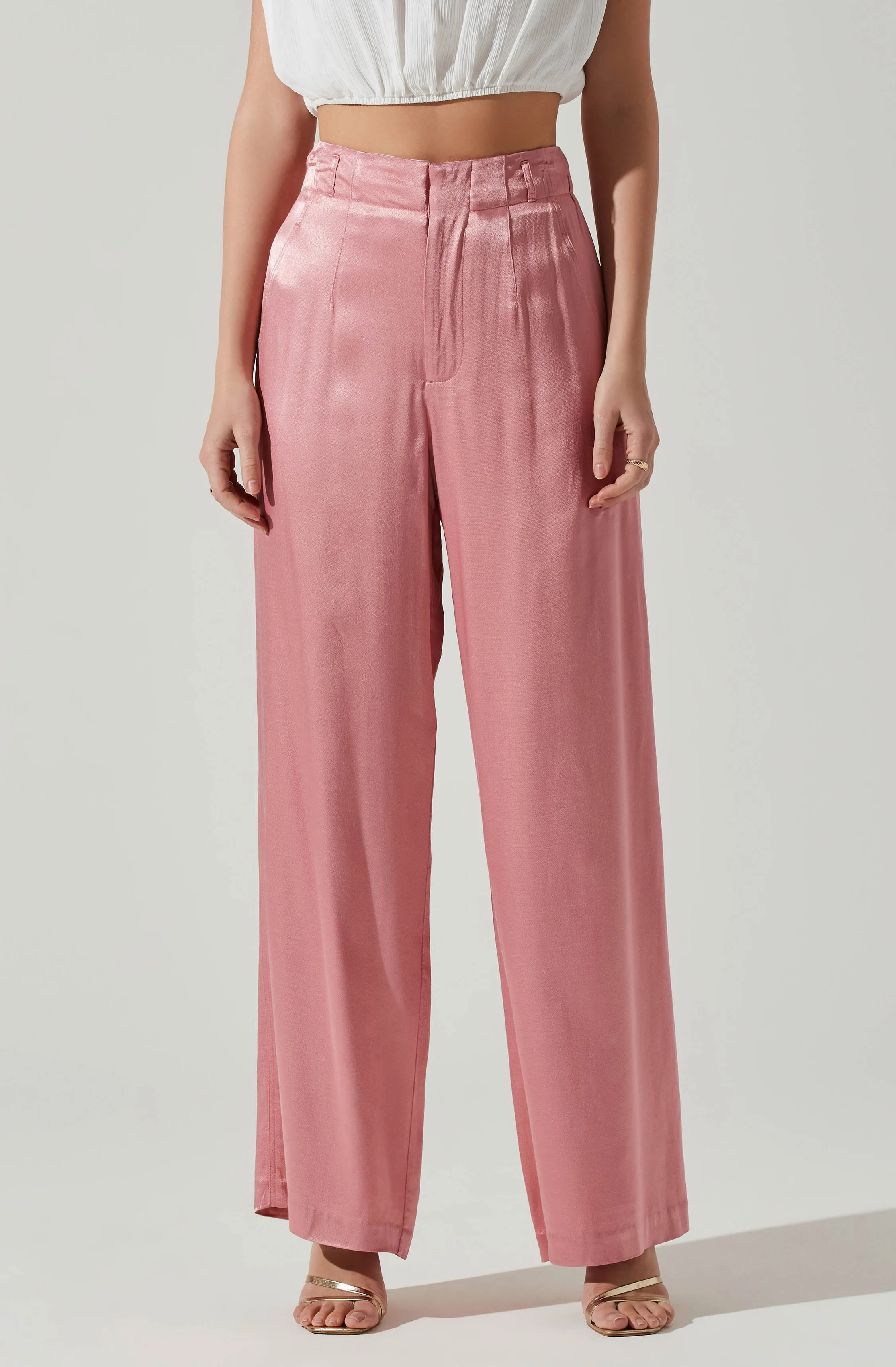 Brigitta Satin Wide Leg Pants