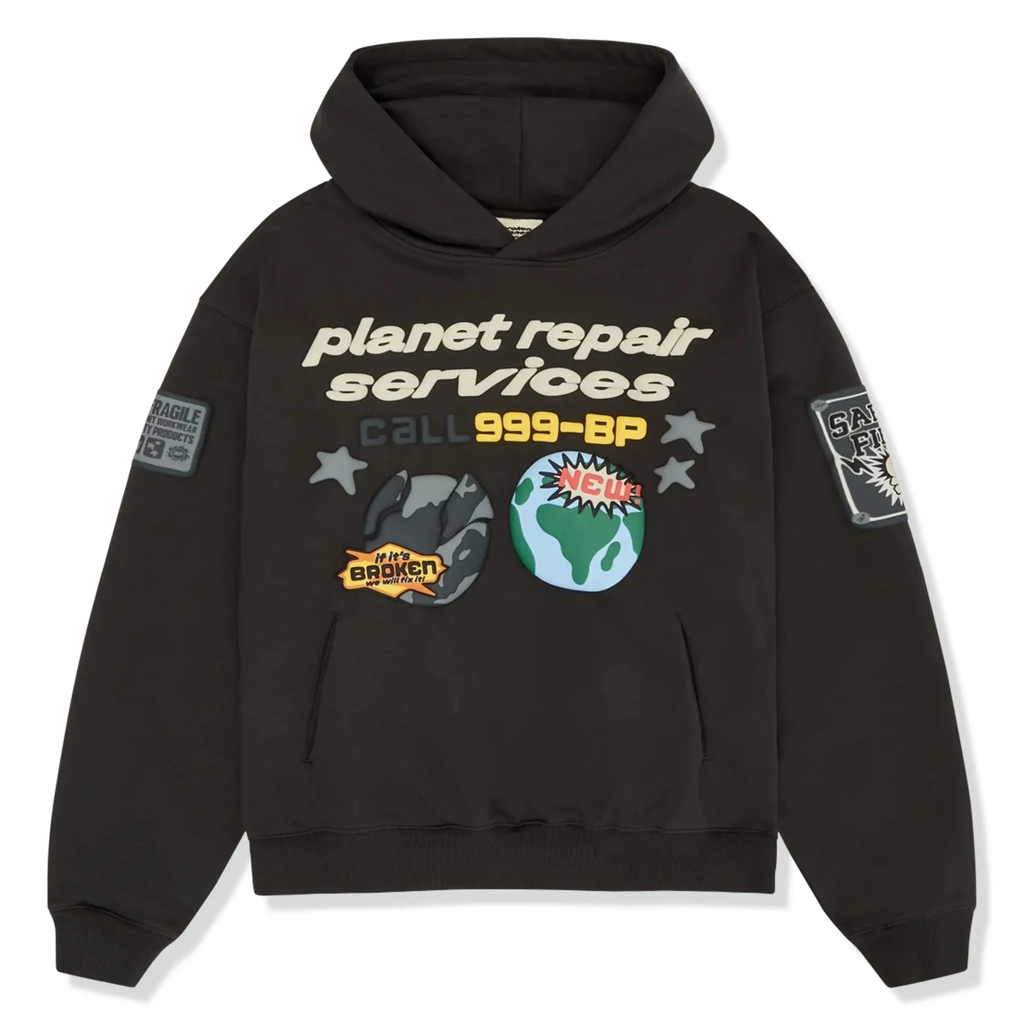 Broken Planet Repair Services Soot Black Hoodie