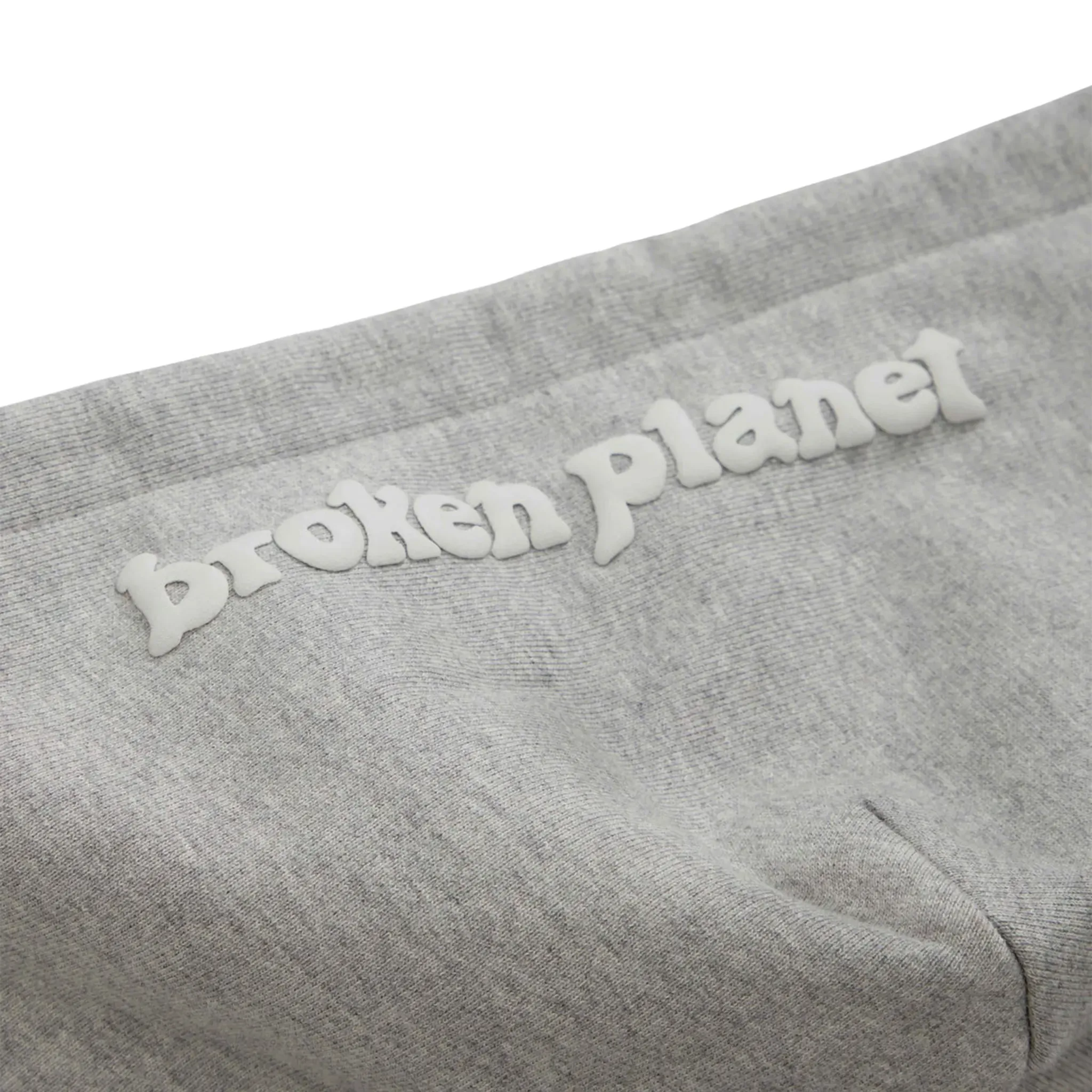 Broken Planet Zip-Up Heather Grey Hoodie