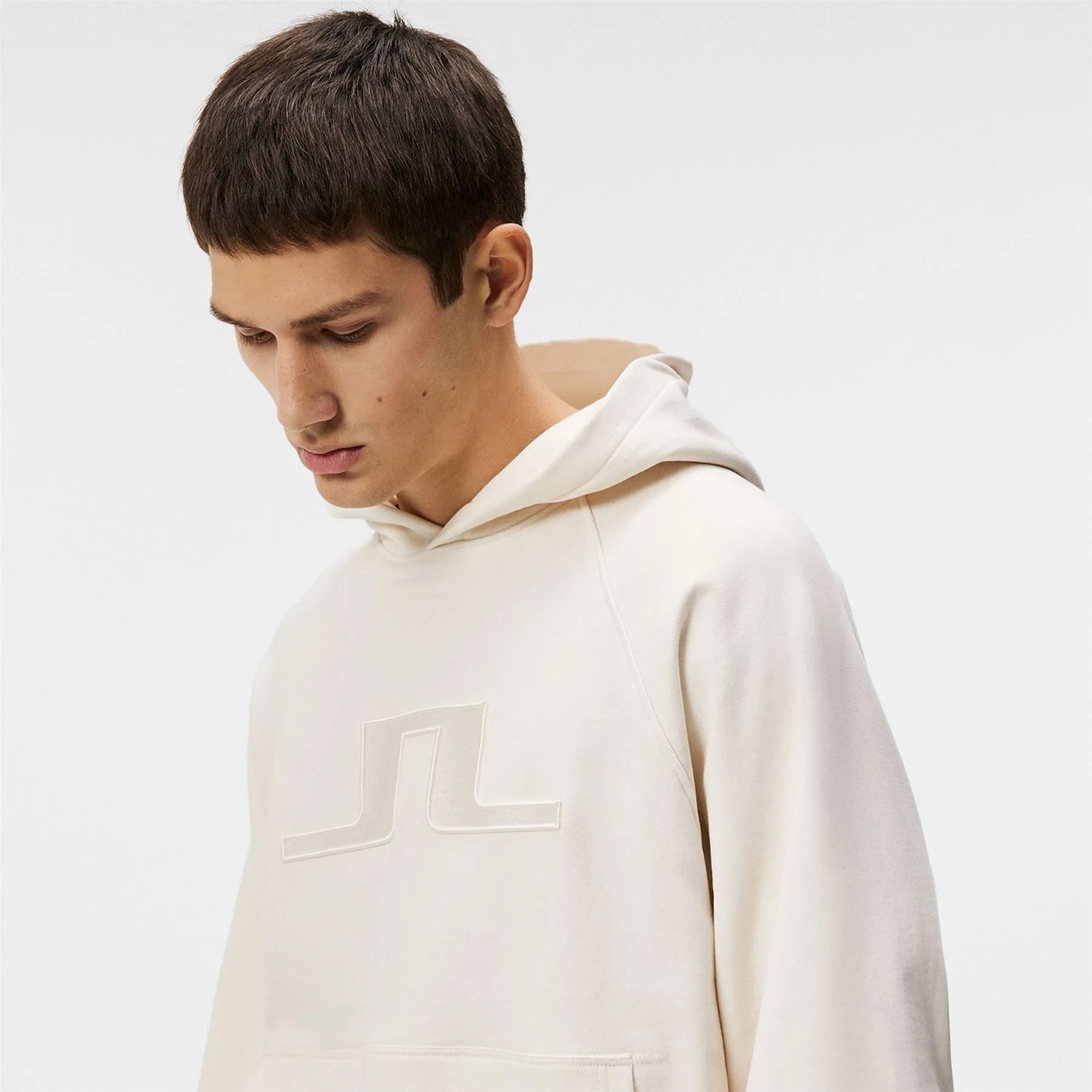 Callan Relaxed Fit Cotton Jersey Bridge Hoodie Cloud White - SS24