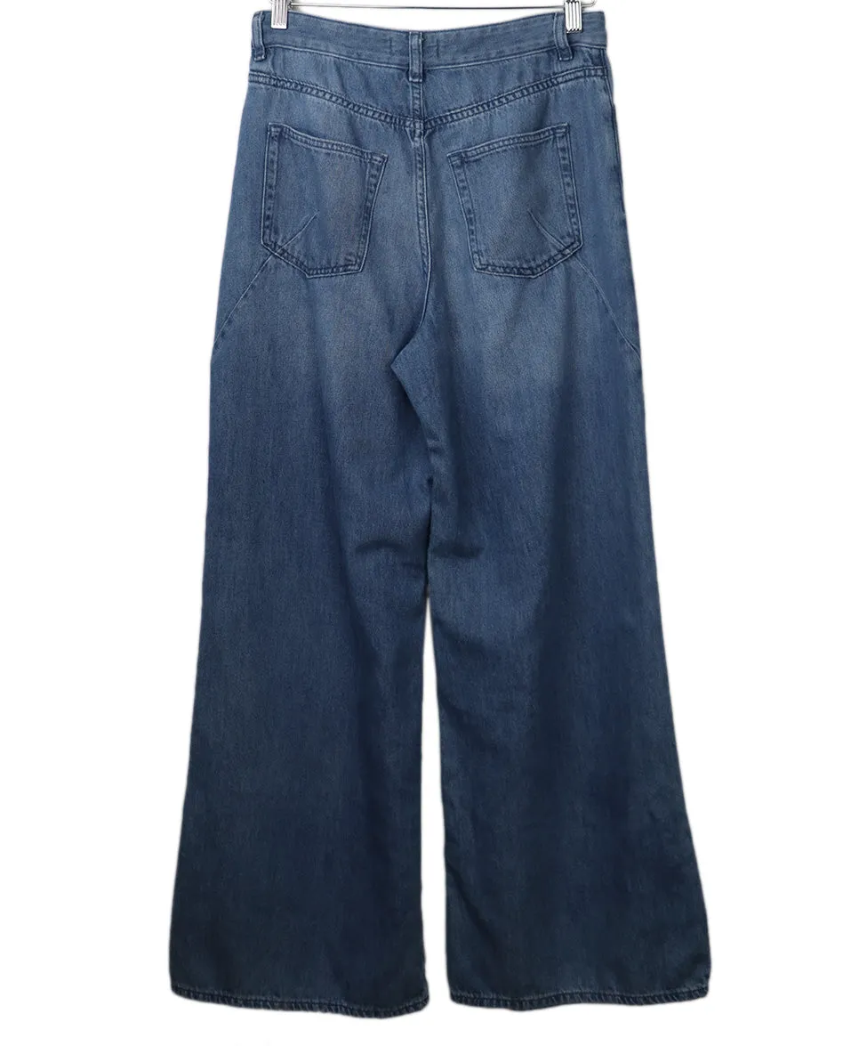 COS Blue Denim Wide Leg Pants sz 4