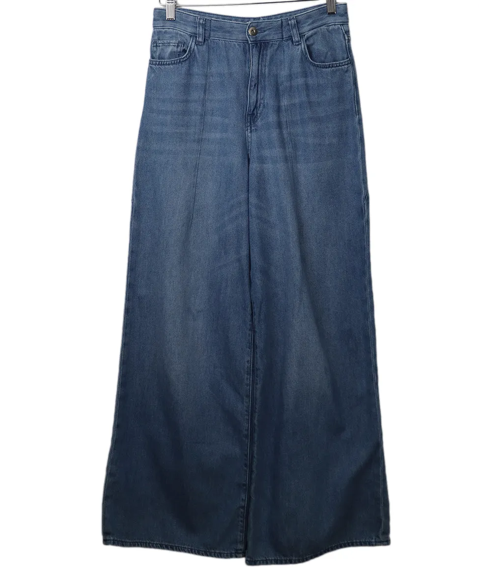 COS Blue Denim Wide Leg Pants sz 4