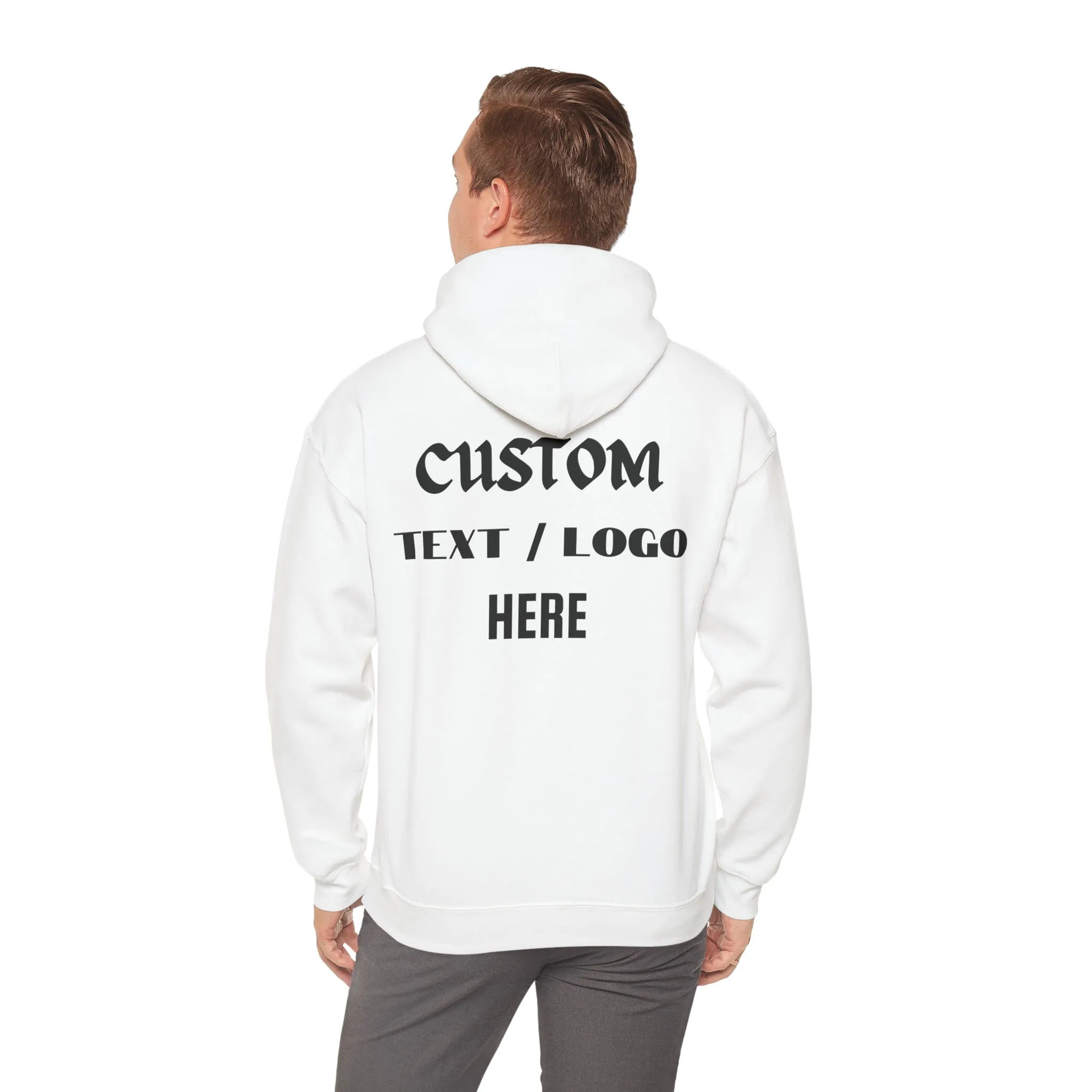 Custom Text Hoodie, Personalized Text Hoodie, Your Design, Your Photo Hoodie, Personalized Gift, Add Your Own Text, Custom Logo Hoodie - Unisex Heavy Blend Hooded Sweatshirt