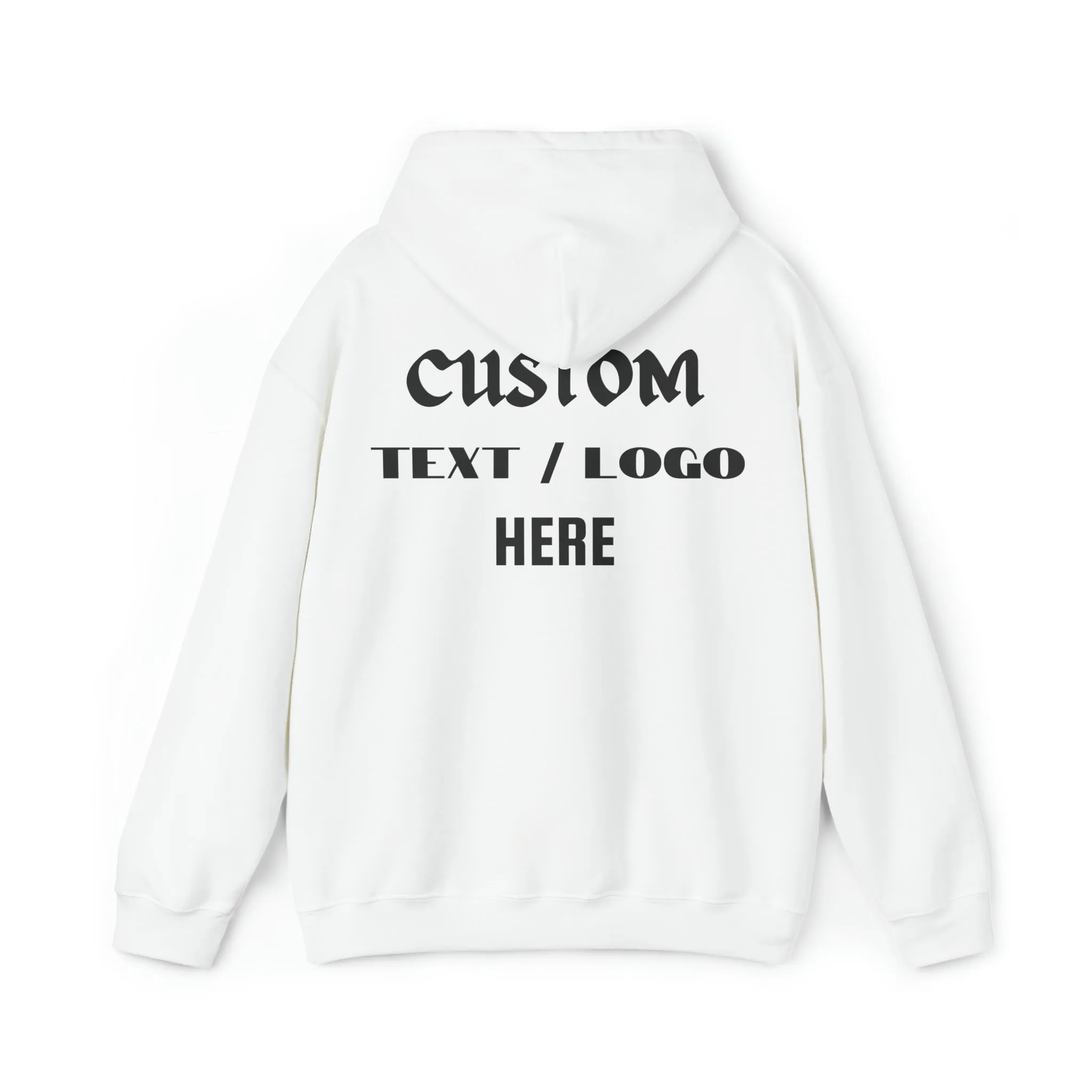 Custom Text Hoodie, Personalized Text Hoodie, Your Design, Your Photo Hoodie, Personalized Gift, Add Your Own Text, Custom Logo Hoodie - Unisex Heavy Blend Hooded Sweatshirt