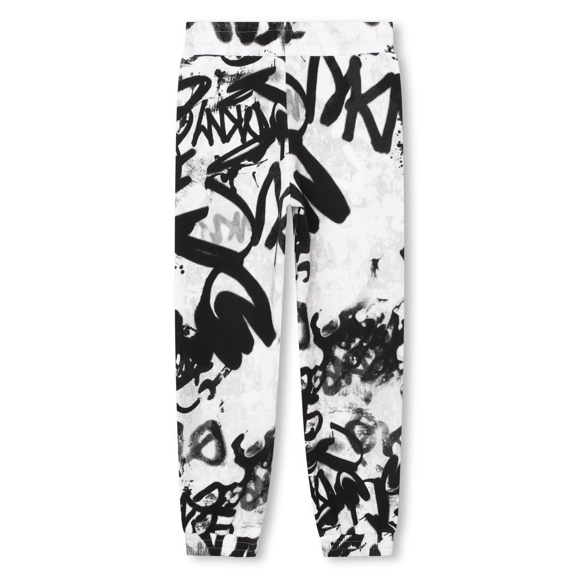 DKNY Junior Boys White Cotton French Graffiti Terry Pants _D24799-10P