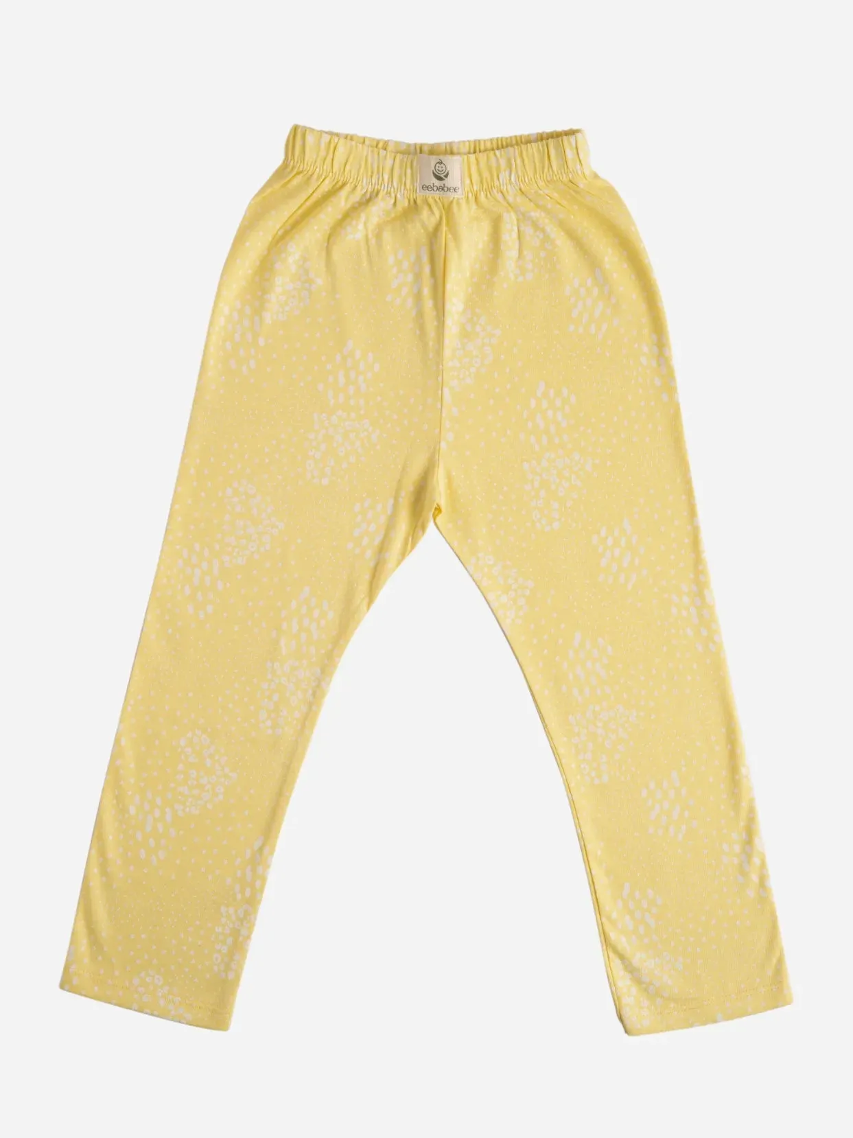 Dotted pattern in yellow leggings  for baby girl