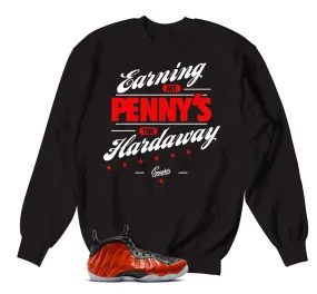 Foamposite Metallic Red Earning Penny's Sweater