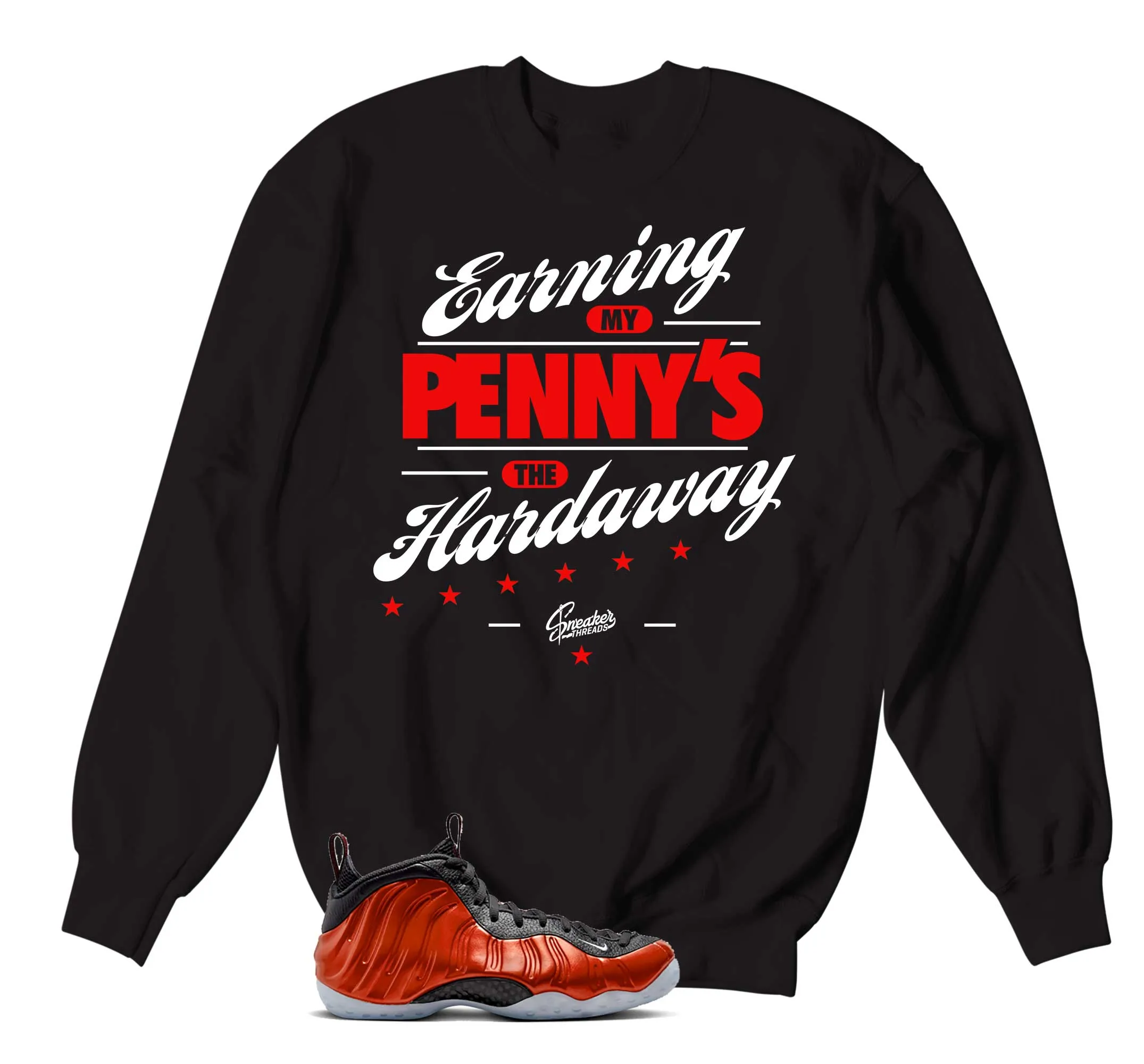 Foamposite Metallic Red Earning Penny's Sweater