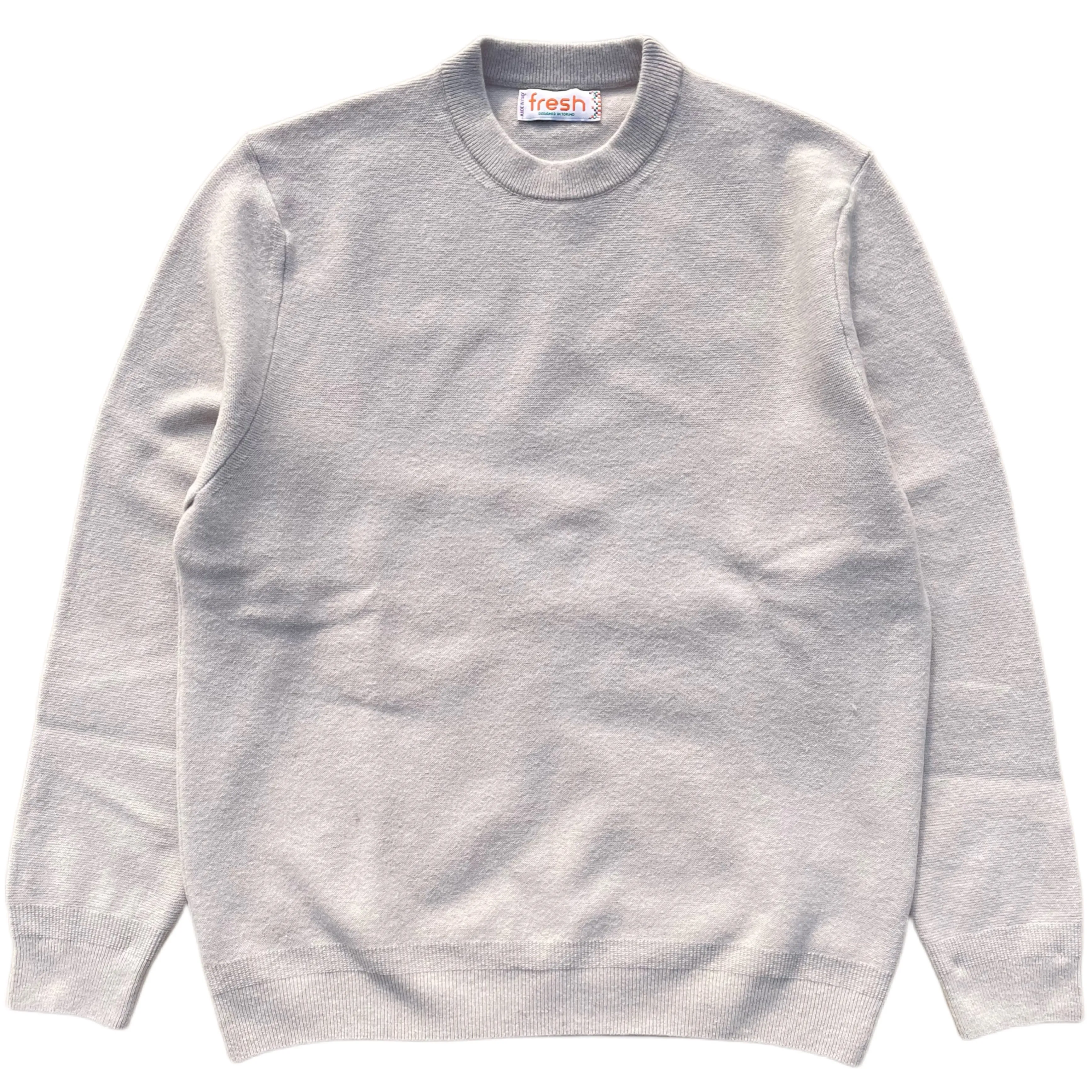 FRESH Crew Neck Wool Sweater Mastice White