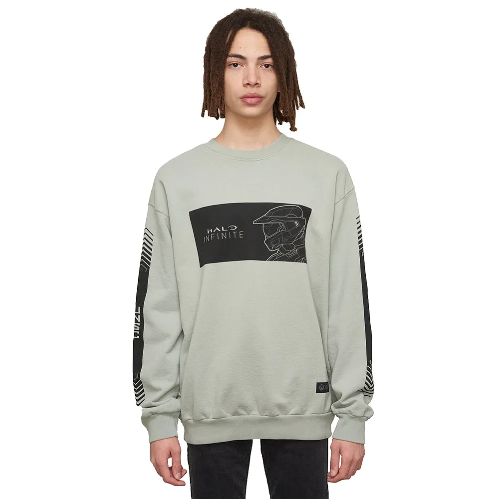 Halo Infinite Deconstructed Light Gray Crewneck Sweatshirt