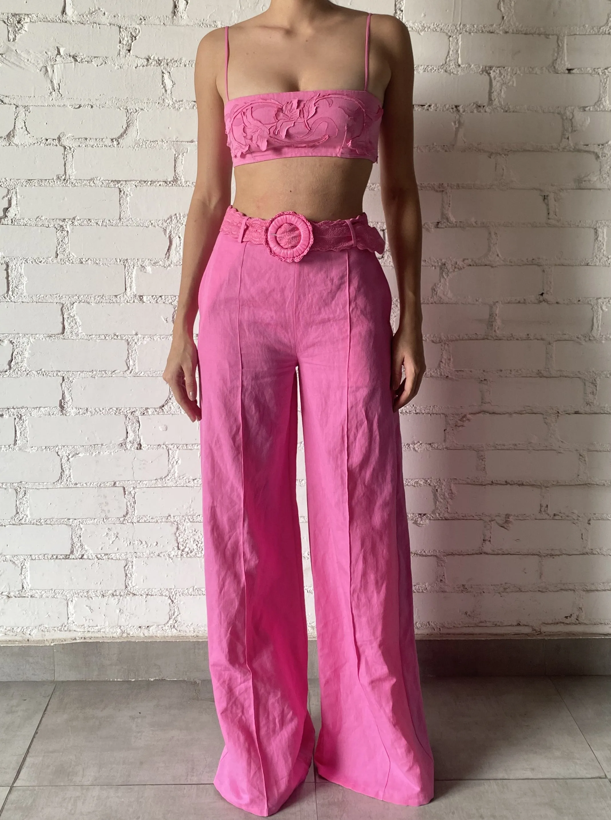 Hemant and Nandita - Yuri Flared Pants - Pink