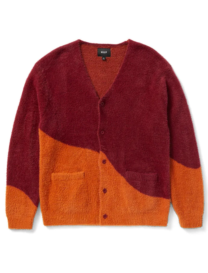 Huf Womens Merged Cardigan Berry