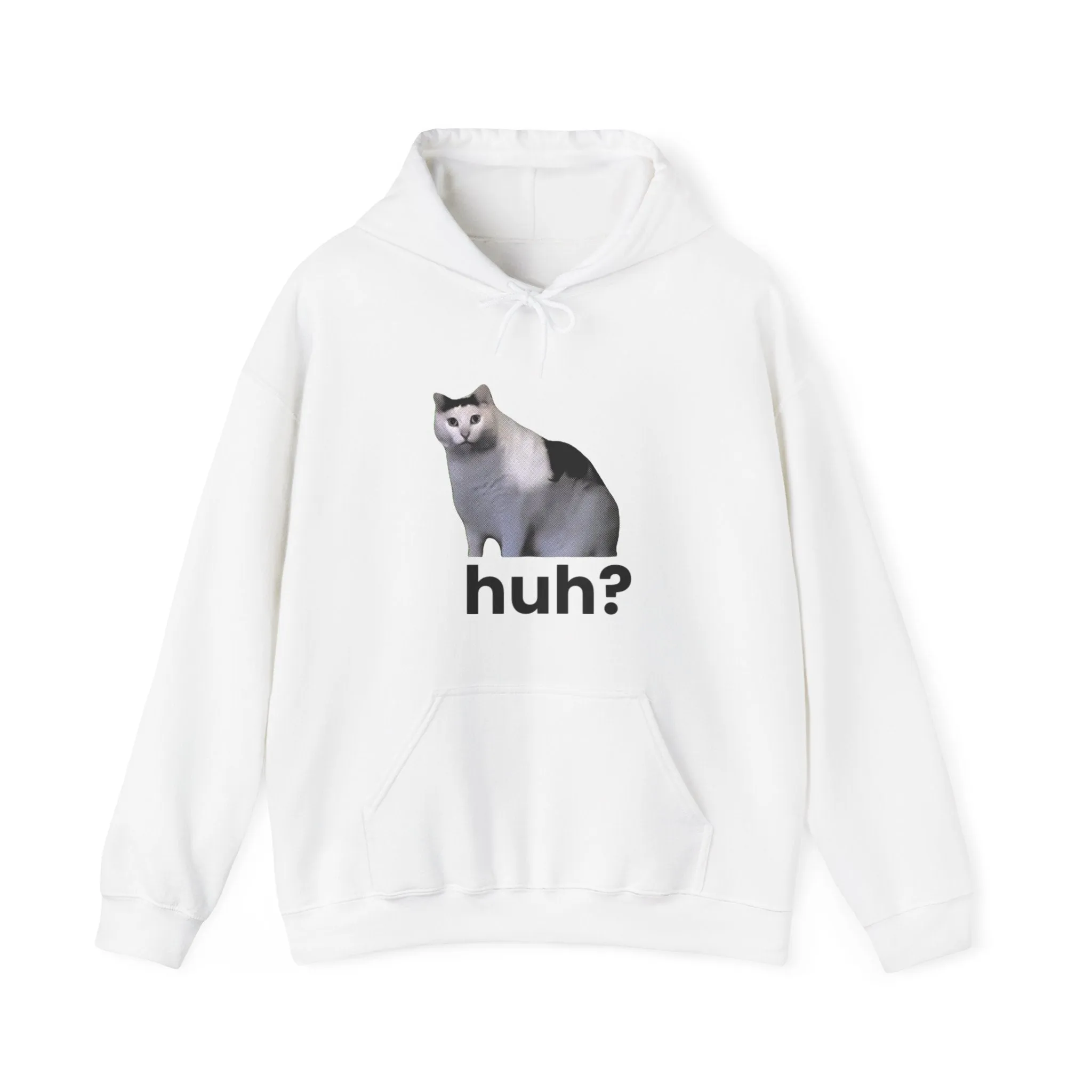 Huh Cat Meme Unisex Heavy Blend Hooded Sweatshirt