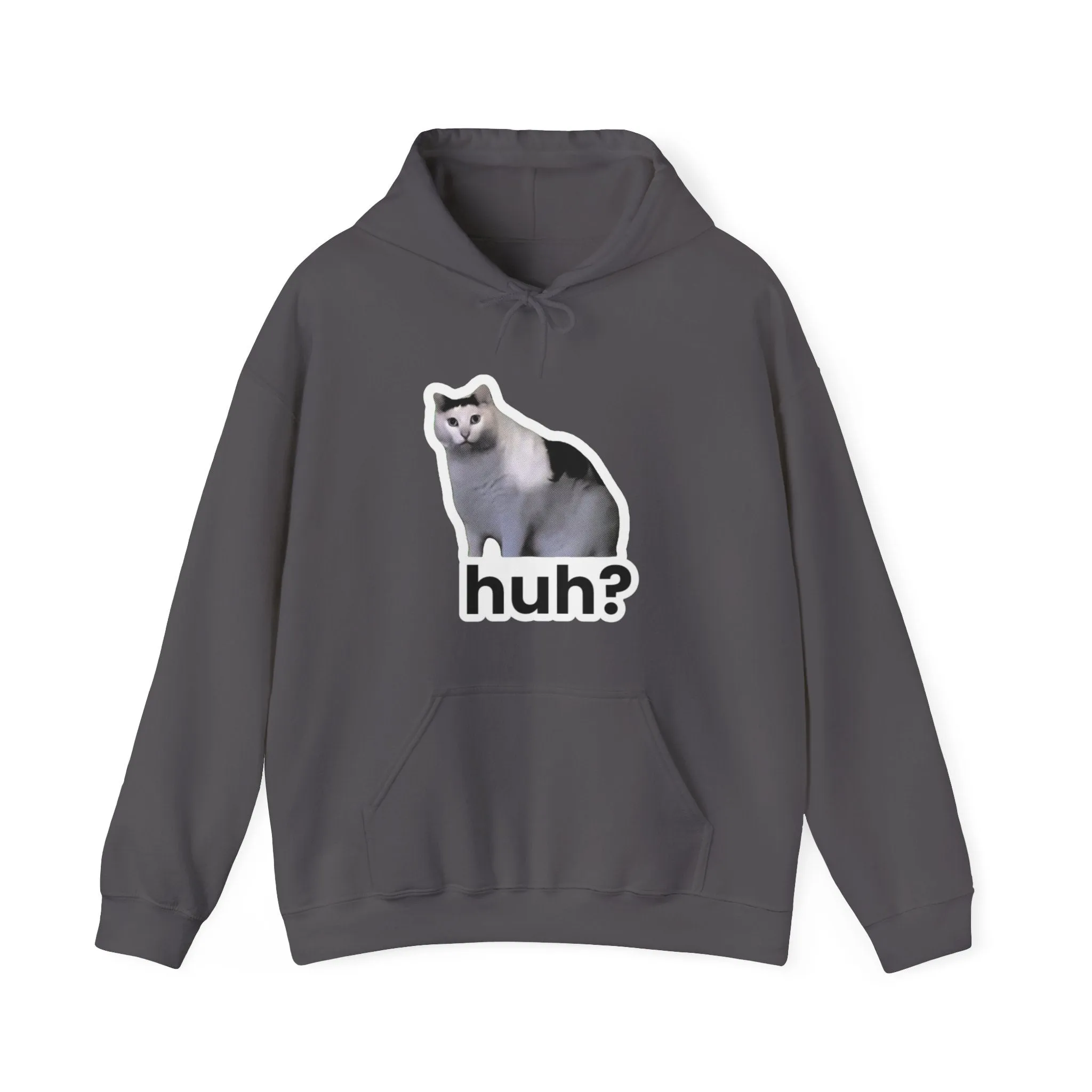 Huh Cat Meme Unisex Heavy Blend Hooded Sweatshirt