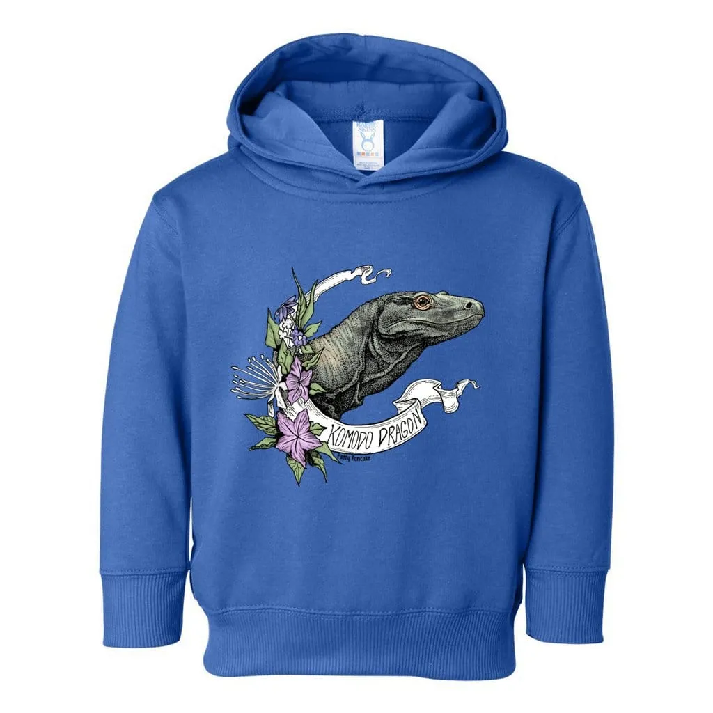 Komodo Dragon Toddler Pullover Hoodie, Reptile Monitor Lizard Kids Top