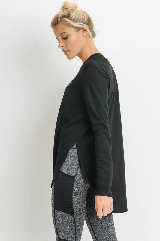 Long Sleeve Flow Top with Side Slits