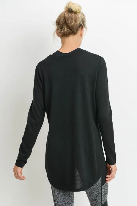 Long Sleeve Flow Top with Side Slits