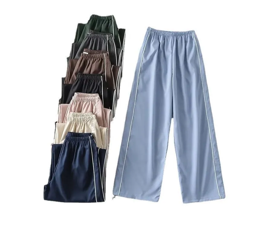 Low Rise Striped Loose-Fit Wide-Leg Sweatpants dd23