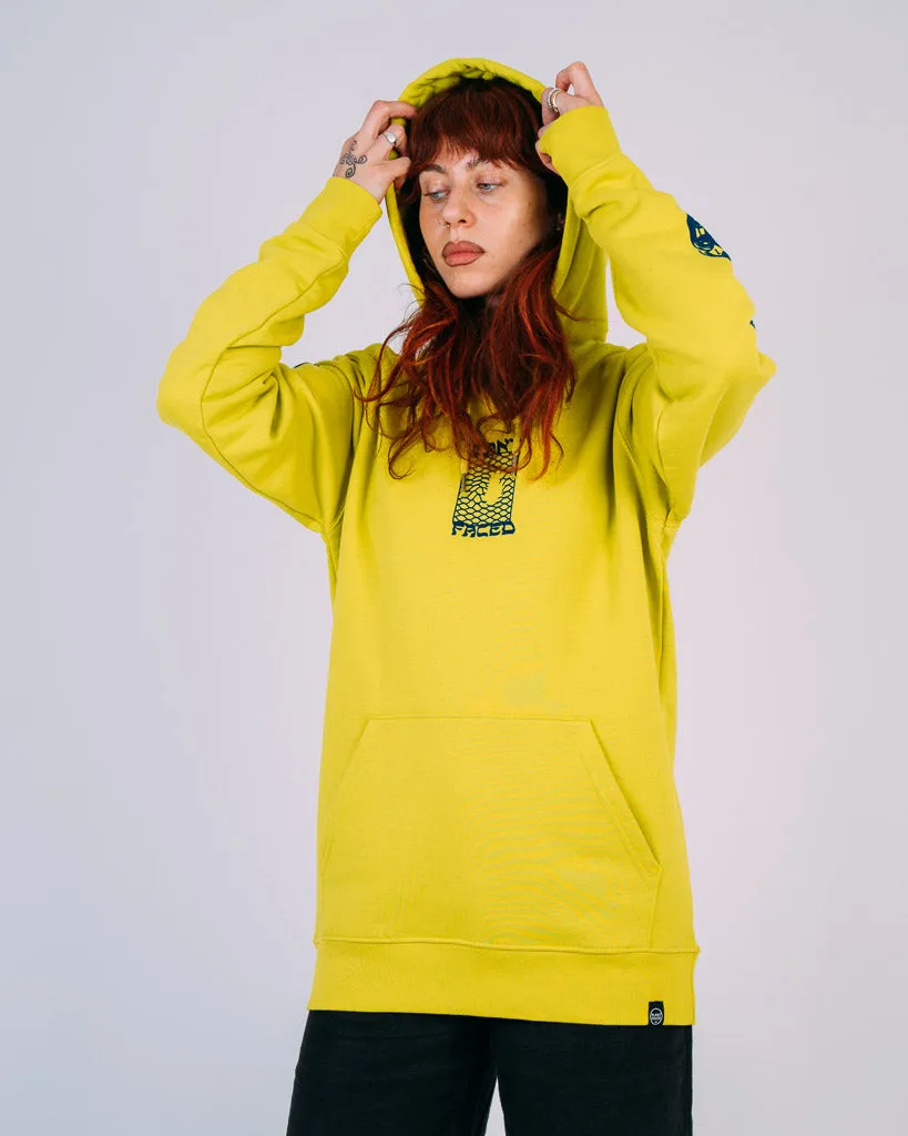 Make The Connection Hoodie - Lime Green - ORGANIC X RECYCLED