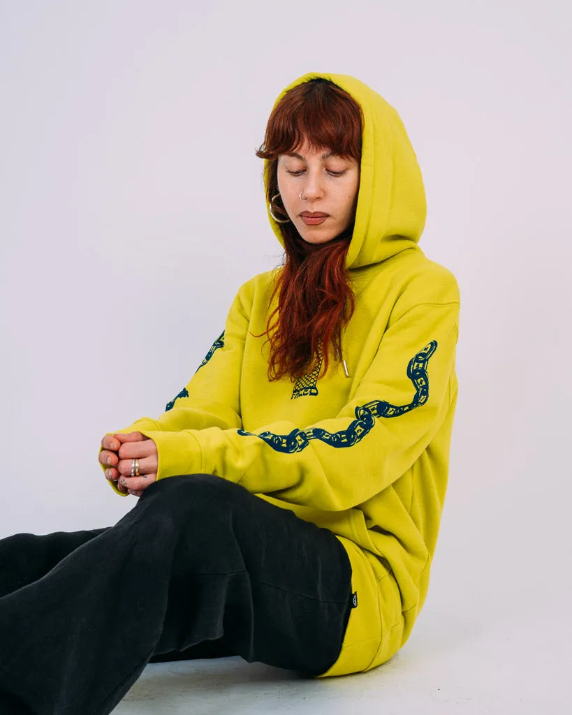 Make The Connection Hoodie - Lime Green - ORGANIC X RECYCLED