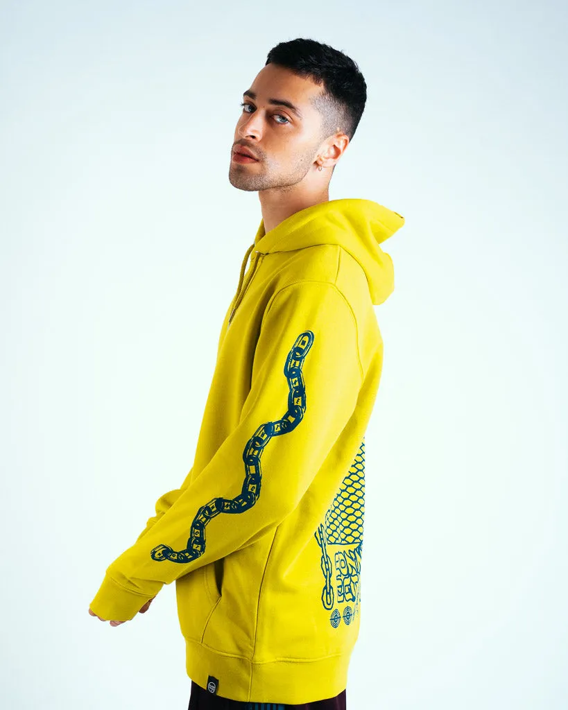 Make The Connection Hoodie - Lime Green - ORGANIC X RECYCLED