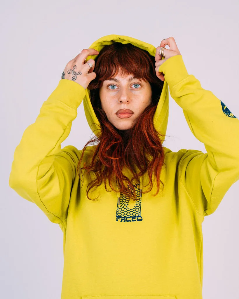 Make The Connection Hoodie - Lime Green - ORGANIC X RECYCLED