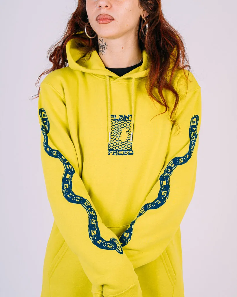 Make The Connection Hoodie - Lime Green - ORGANIC X RECYCLED