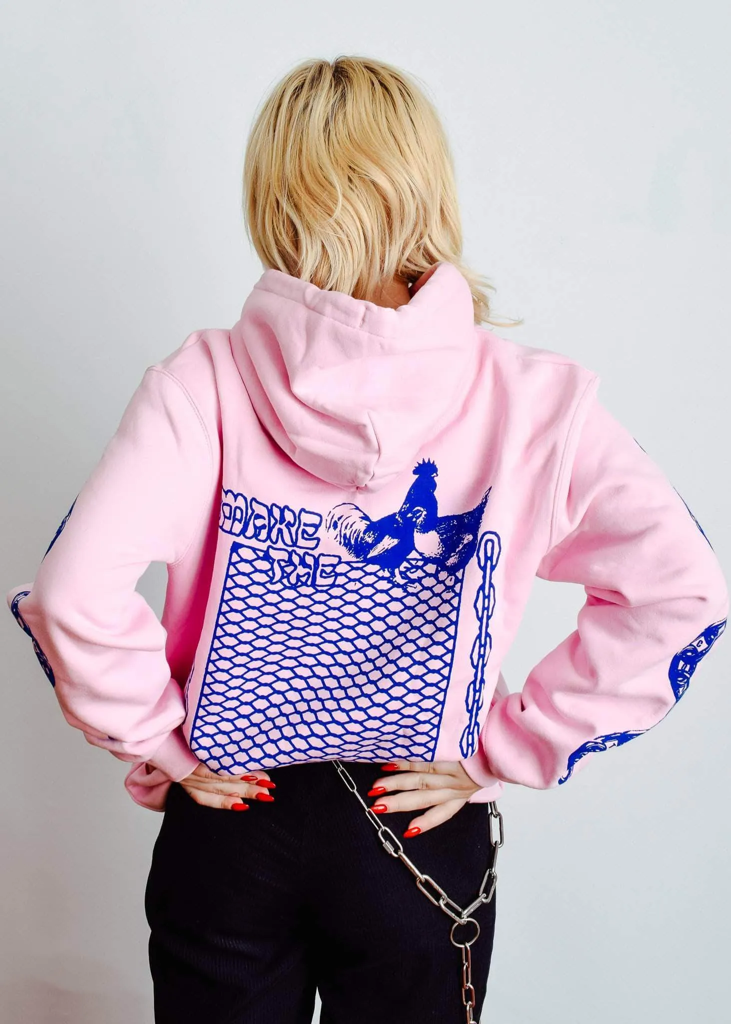 Make The Connection Hoodie - Pink x Blue - ORGANIC X RECYCLED