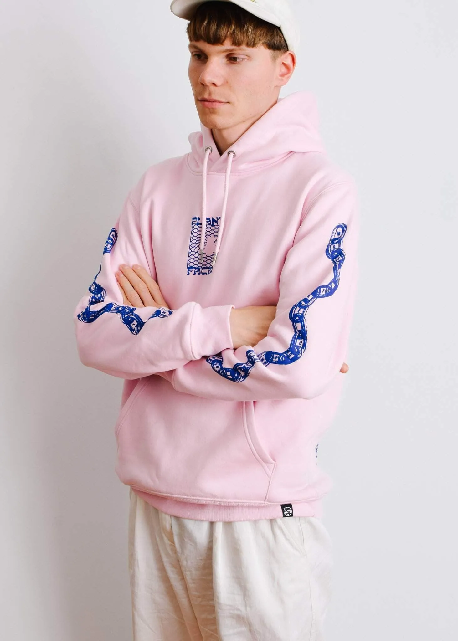 Make The Connection Hoodie - Pink x Blue - ORGANIC X RECYCLED