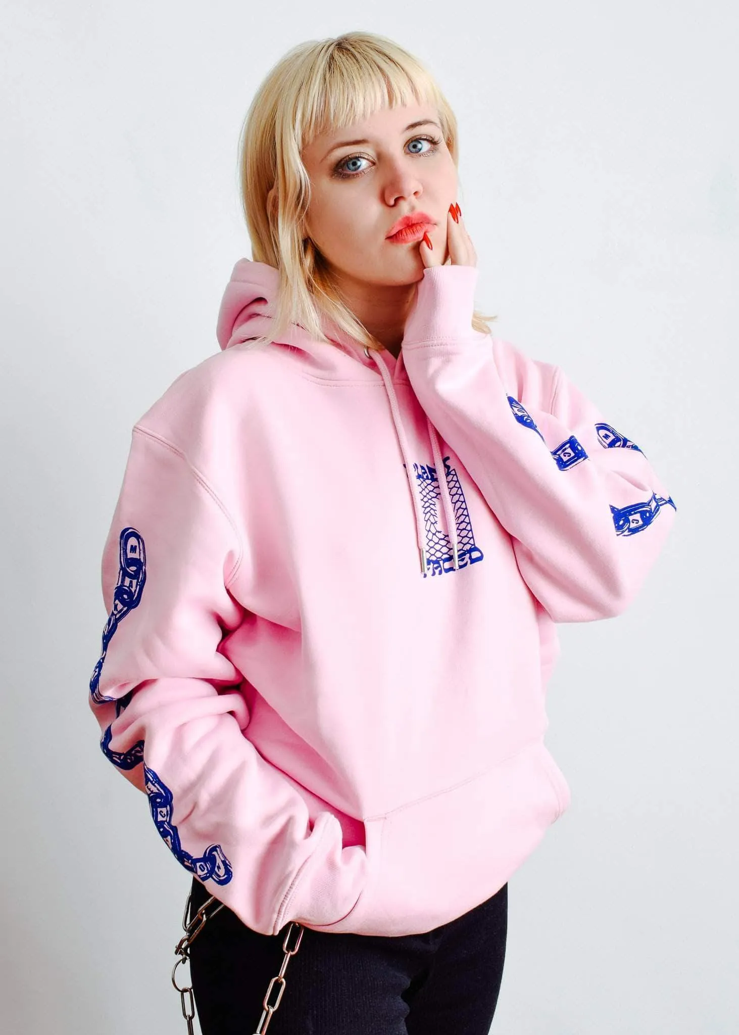 Make The Connection Hoodie - Pink x Blue - ORGANIC X RECYCLED