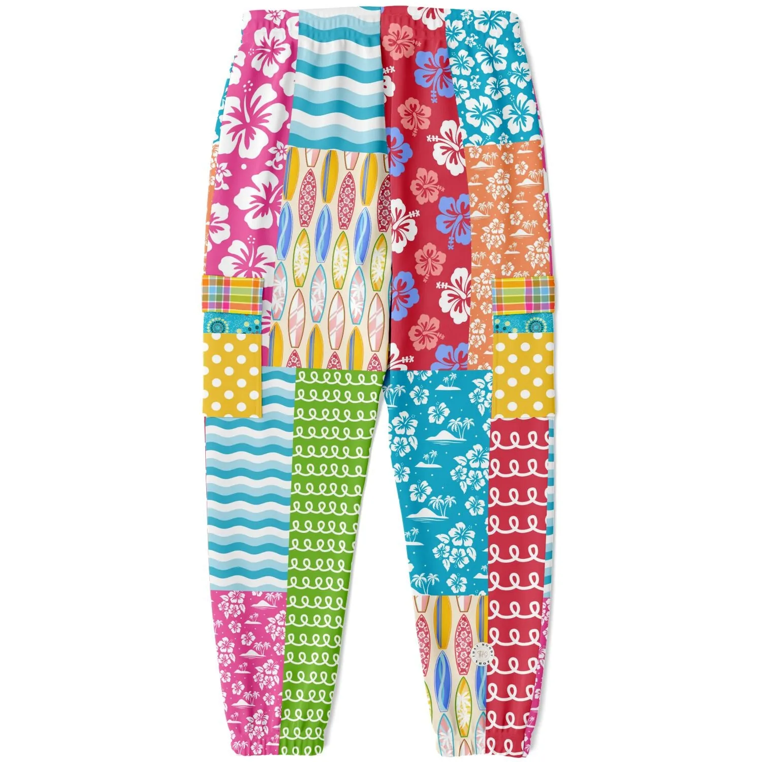 Maui Waui Hawaiian Patchwork Unisex Cargo Sweats