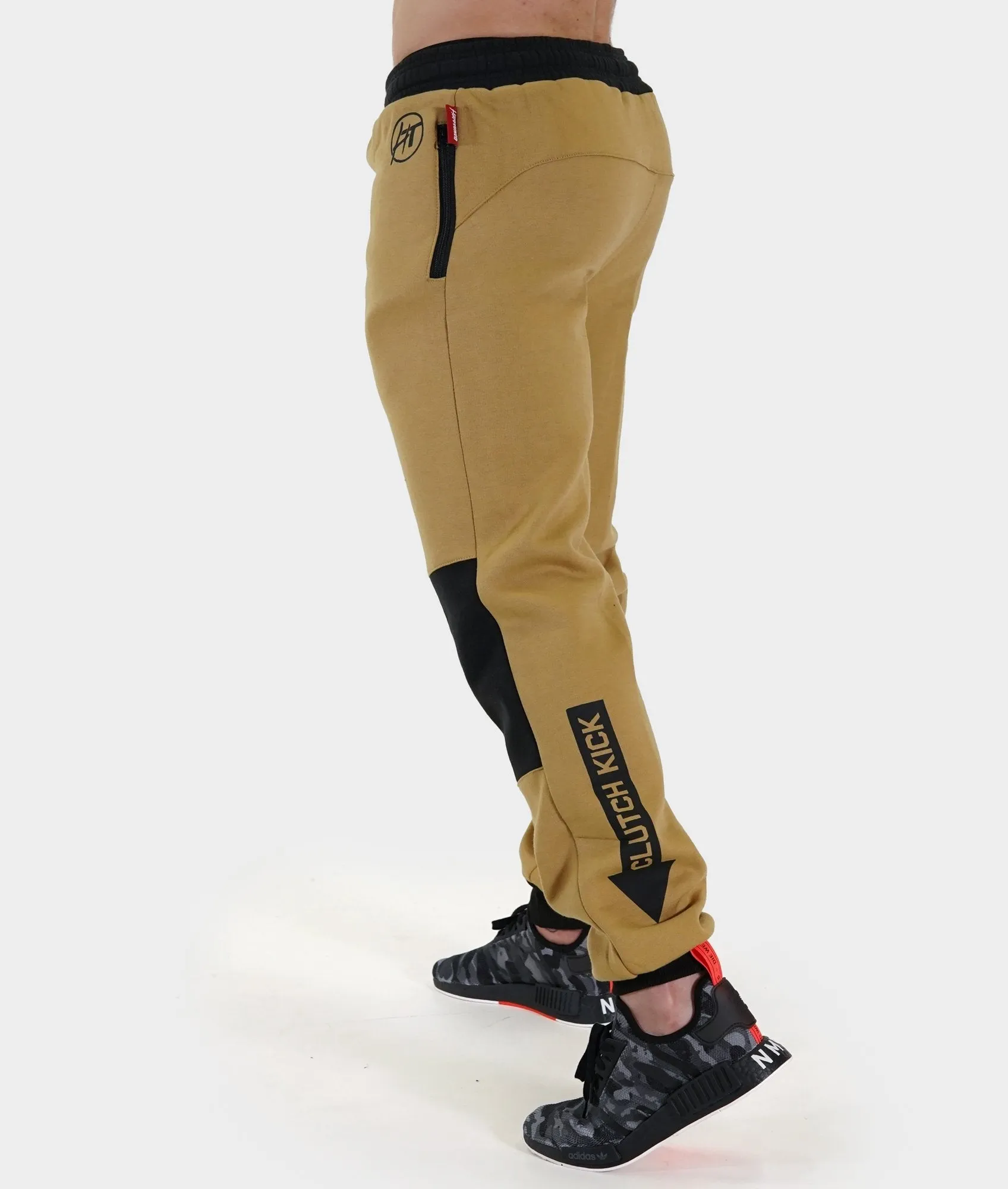 Mens Power Over Track Pants - Tan