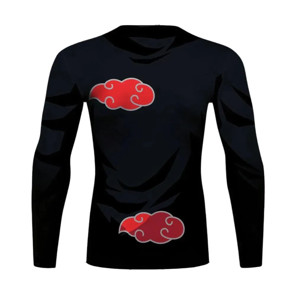 Naruto 'Akatsuki' Elite Long Sleeve Compression Rash Guard Set