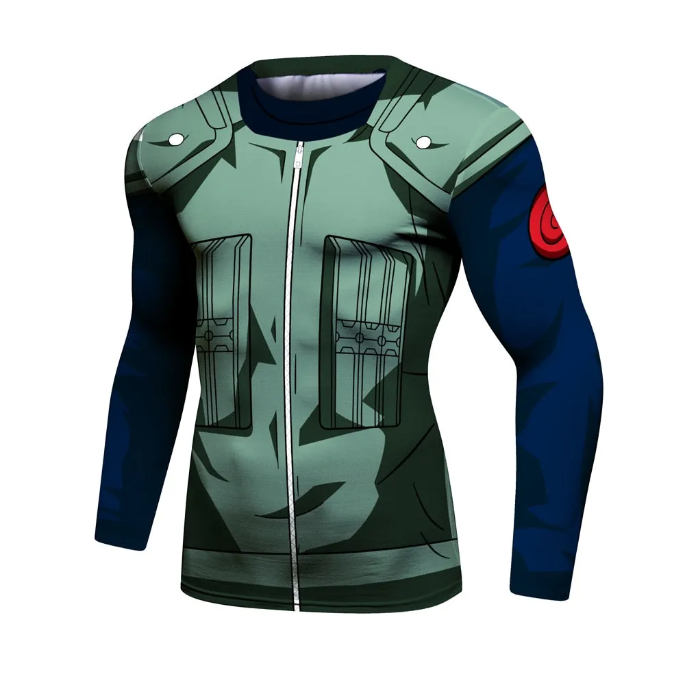 Naruto 'Kakashi' Elite Long Sleeve Compression Rash Guard Set