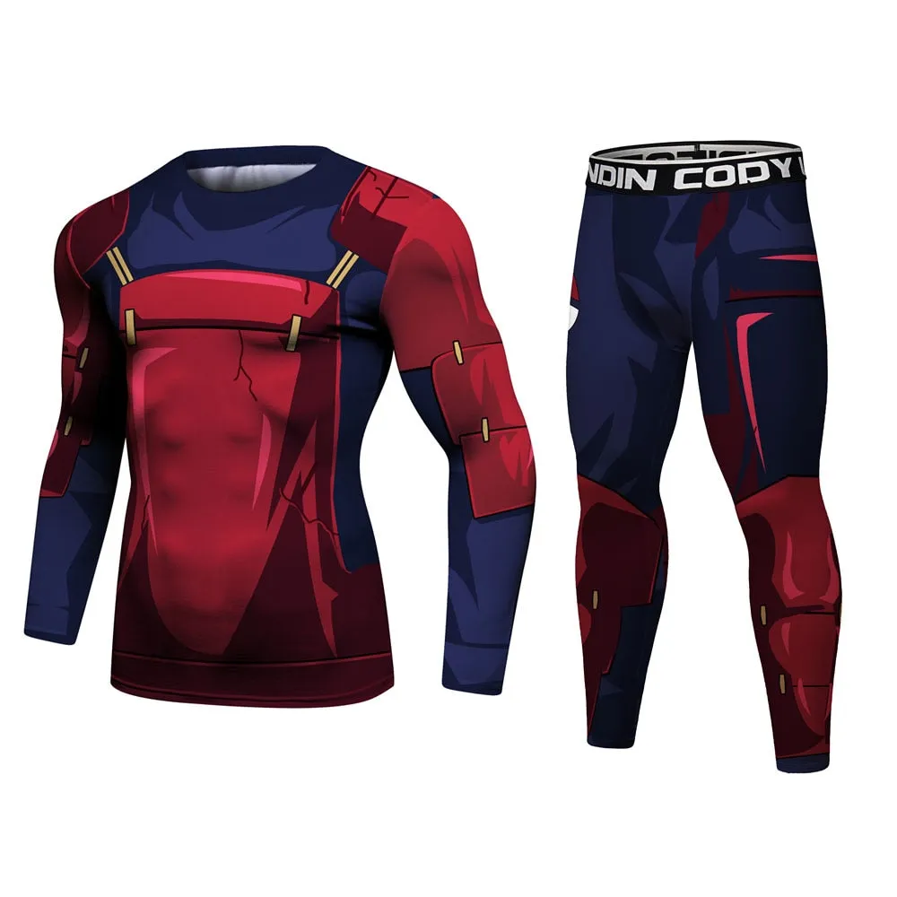 Naruto 'Madara' Elite Long Sleeve Compression Rash Guard Set