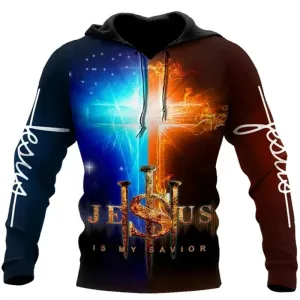 New Fashion Christian Bible Faith Jesus God Cruz Retro Art Streetwear Tracksuit 3Dprint Men/Women Casual Hoodies