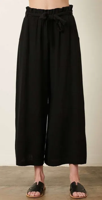 Noah Wide Leg Pants in Black