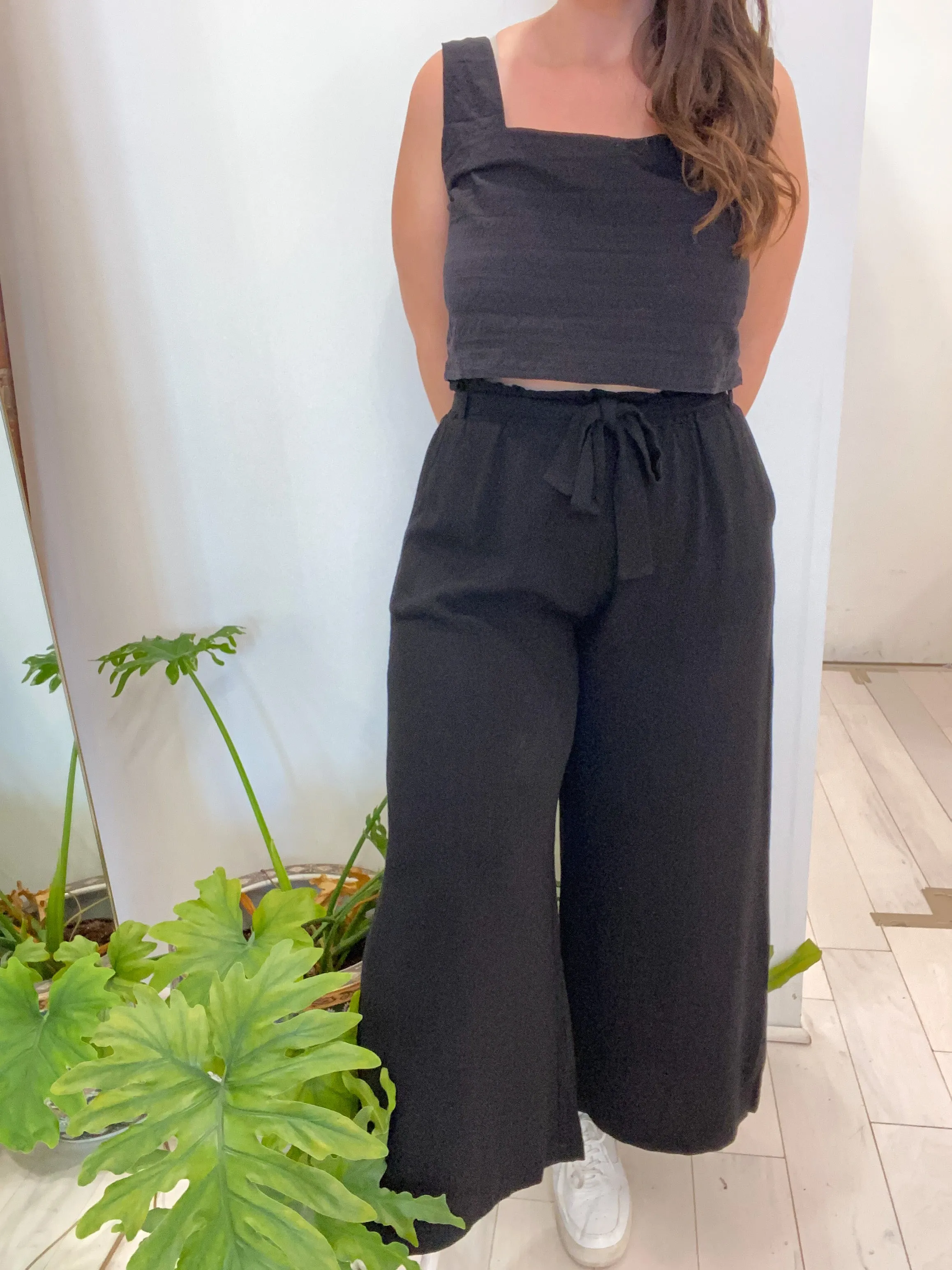 Noah Wide Leg Pants in Black