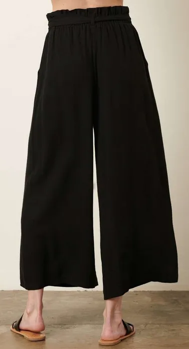 Noah Wide Leg Pants in Black