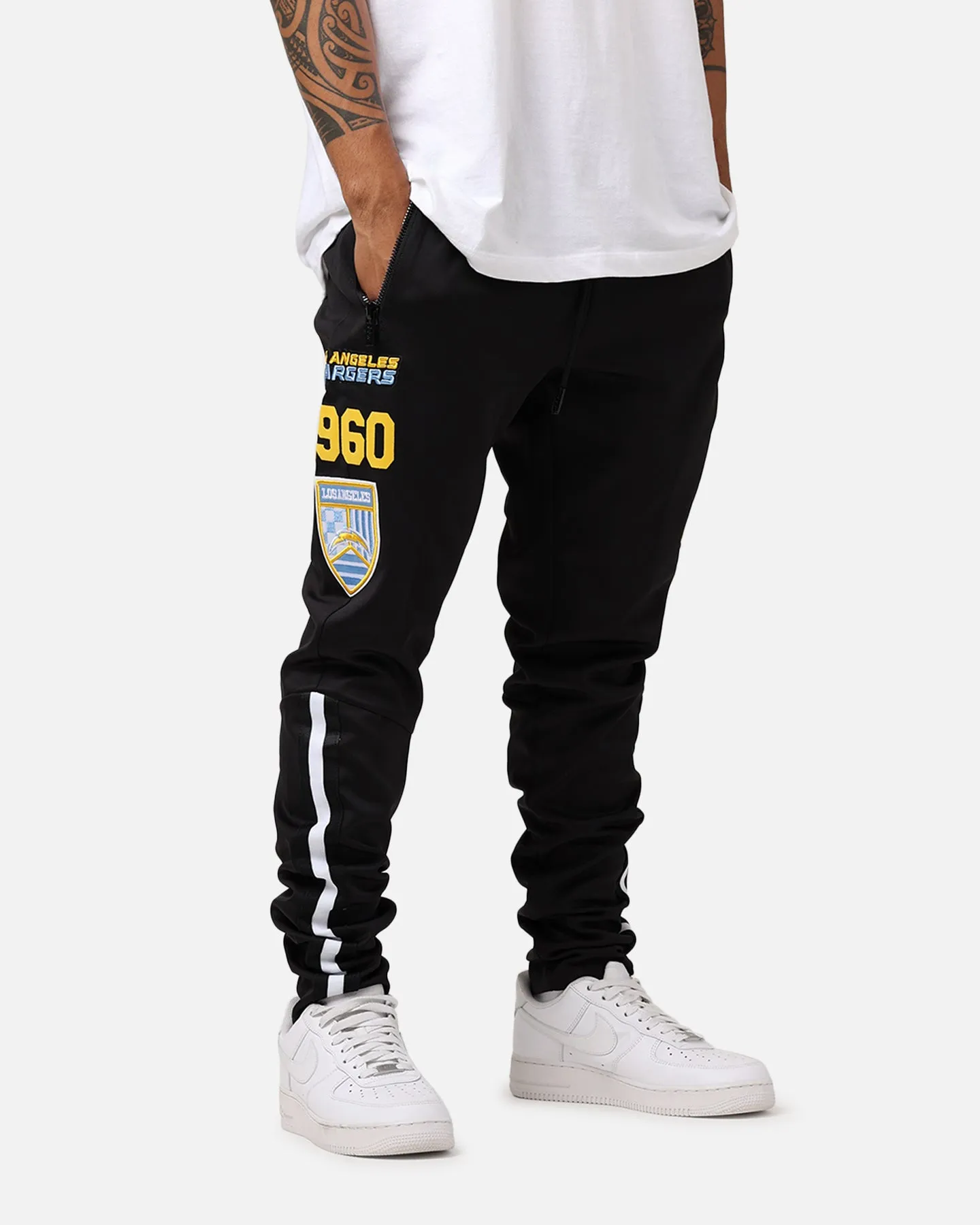 Pro Standard Los Angeles Chargers Fast Lane Track Pants Black